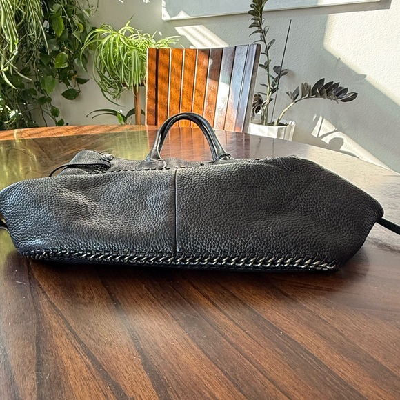 Coach Tatum Tall Tote in black pebble leather with Whiplash chain detail - Picture 9 of 16